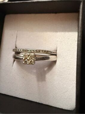 Diamond wedding ring, and band Set sz7